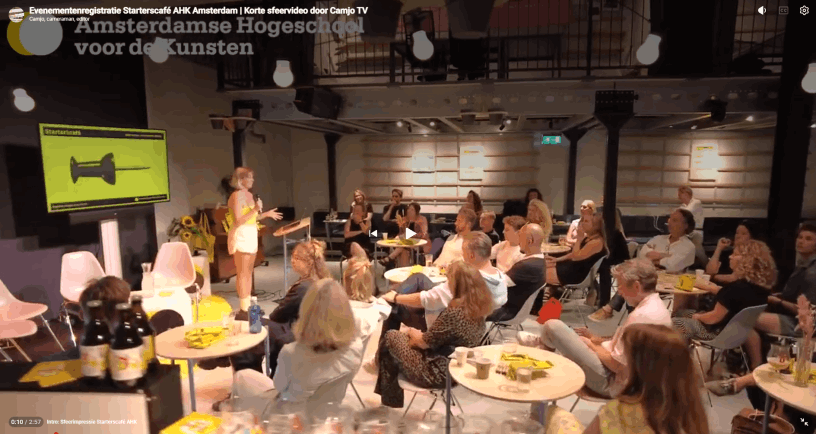 Evenementenregistratie starterscafe AHK Amsterdam